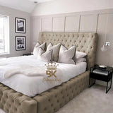 Monarch Bed Frame With Chesterfield Upholstery