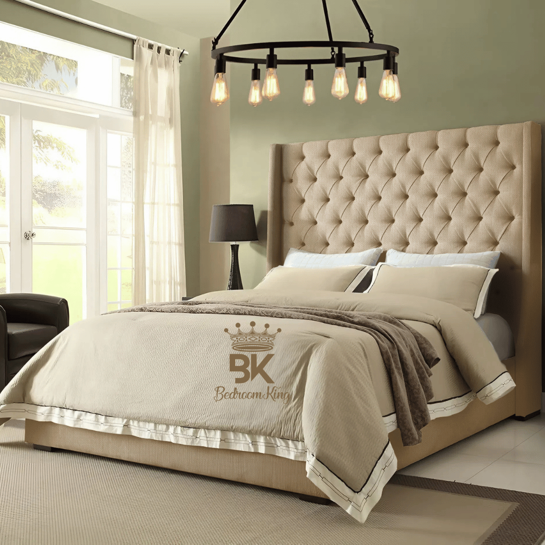 Grand Curved Wingback Bed frame Available With Storage