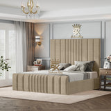 Bethany Luxury Fabric Bed Frame - Cream Naples