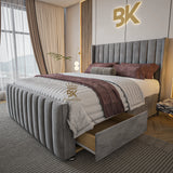 Divan bed frame with 2 drawers - King Size Storage Bed