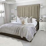 King Size Bed Frame in Silver Naples made by Bedroomking
