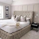 Monarch Bed Frame With Chesterfield Upholstery