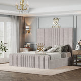 Bethany Luxury Fabric Bed Frame - Cream Naples