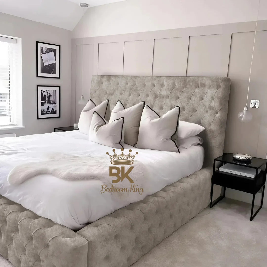 Monarch Bed Frame With Chesterfield Upholstery