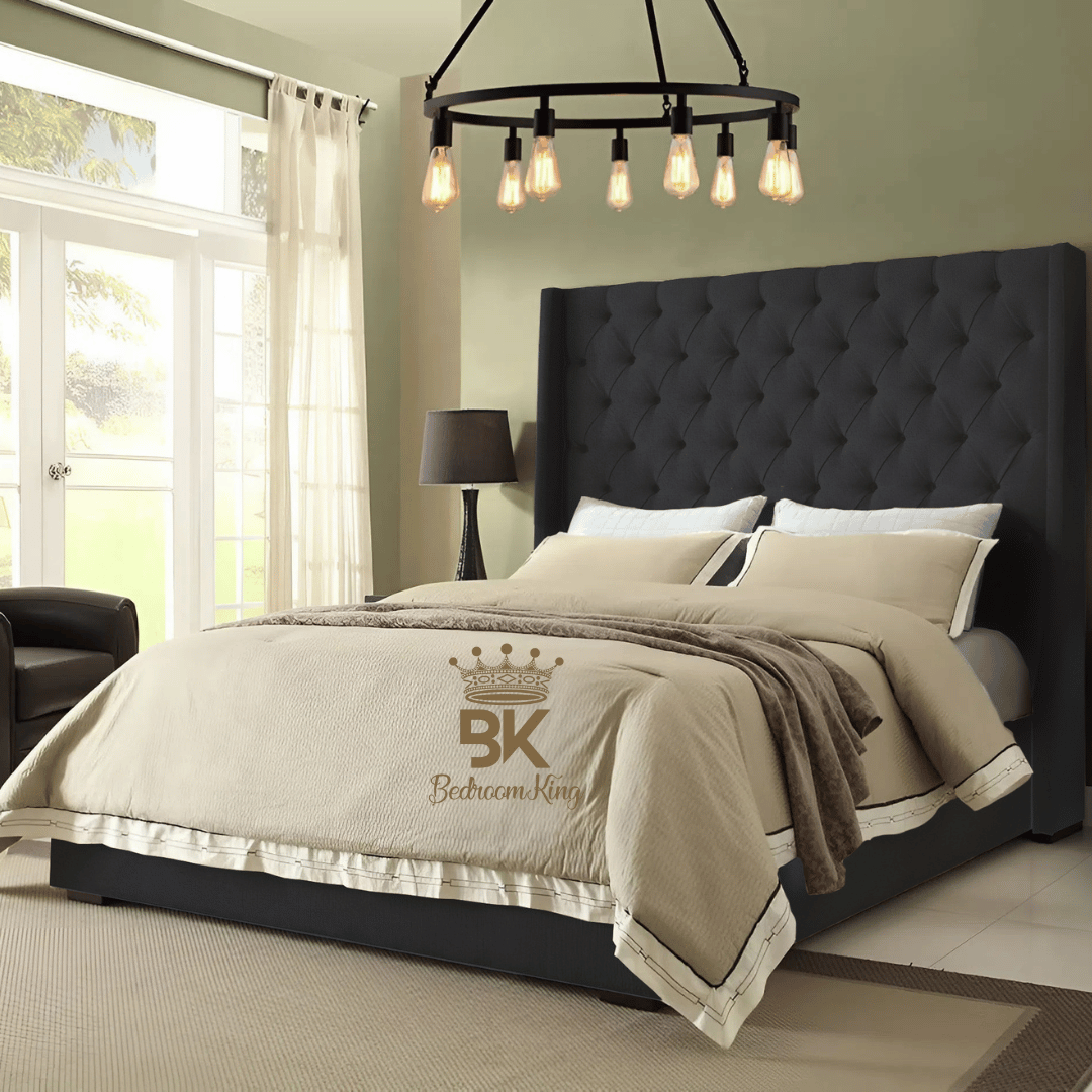 Grand Curved Wingback Bed frame Available With Storage