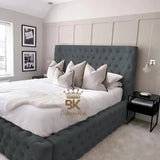 Monarch Bed Frame With Chesterfield Upholstery