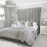 Evie Bed Frame 75" (6ft2) Tall Headboard - Mink Coniston