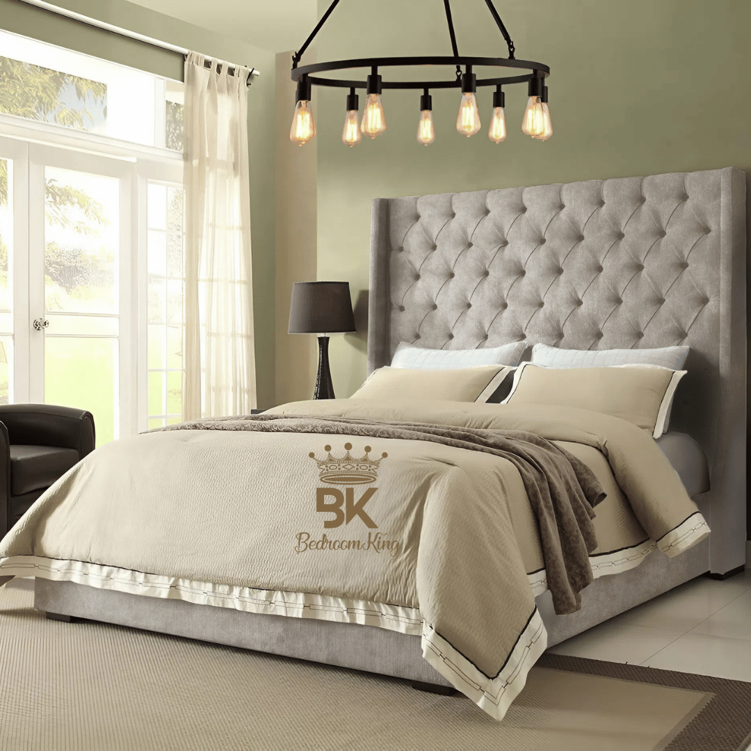 Grand Curved Wingback Bed frame Available With Storage