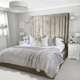 Evie Bed Frame 75" (6ft2) Tall Headboard - Mink Coniston