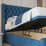 Wingman modern ottoman divan bed frame with 54" high headboard