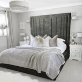 Evie Bed Frame 75" (6ft2) Tall Headboard - Mink Coniston