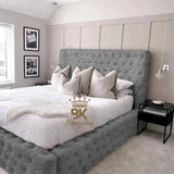 Monarch Bed Frame With Chesterfield Upholstery