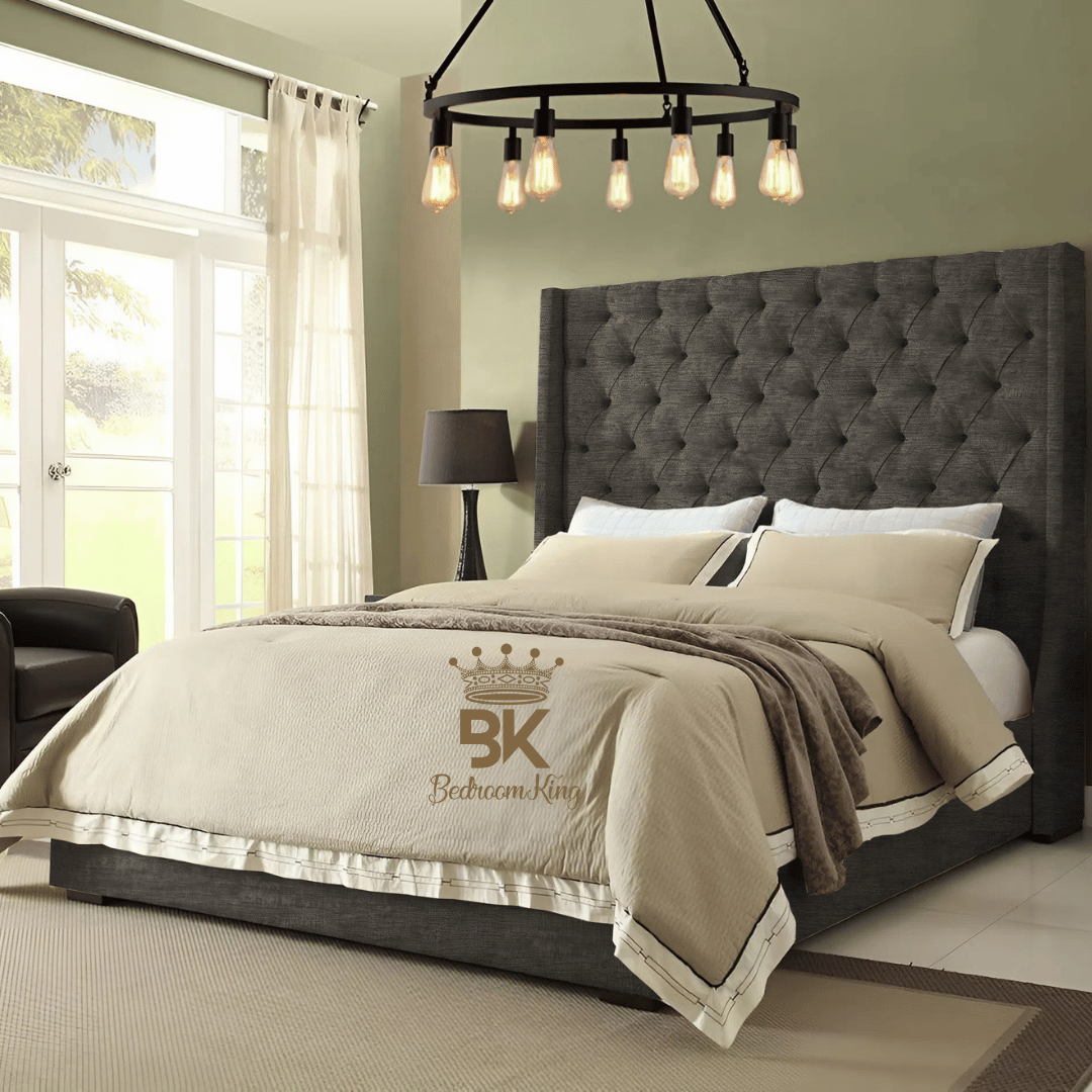 Grand Curved Wingback Bed frame Available With Storage