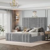 Bethany Luxury Fabric Bed Frame - Cream Naples