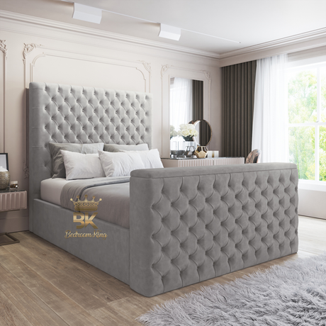 Cairo Buttoned Tv Bed Frame 