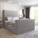 Cairo Buttoned Tv Bed Frame 