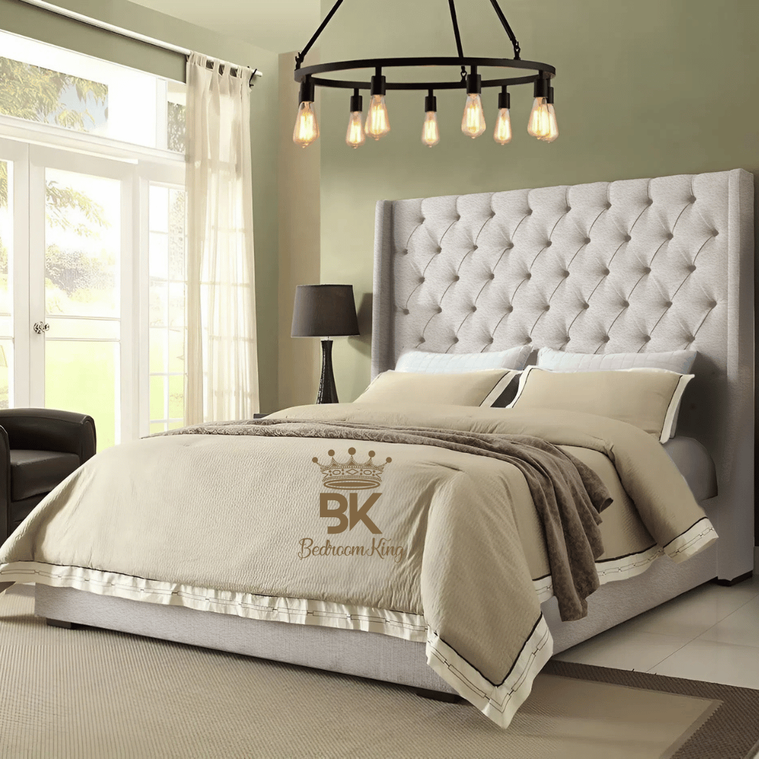 Grand Curved Wingback Bed frame Available With Storage