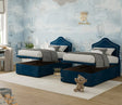 Bambi Childrens Upholstered Ottoman Storage Bed & Headboard - Bedroomking