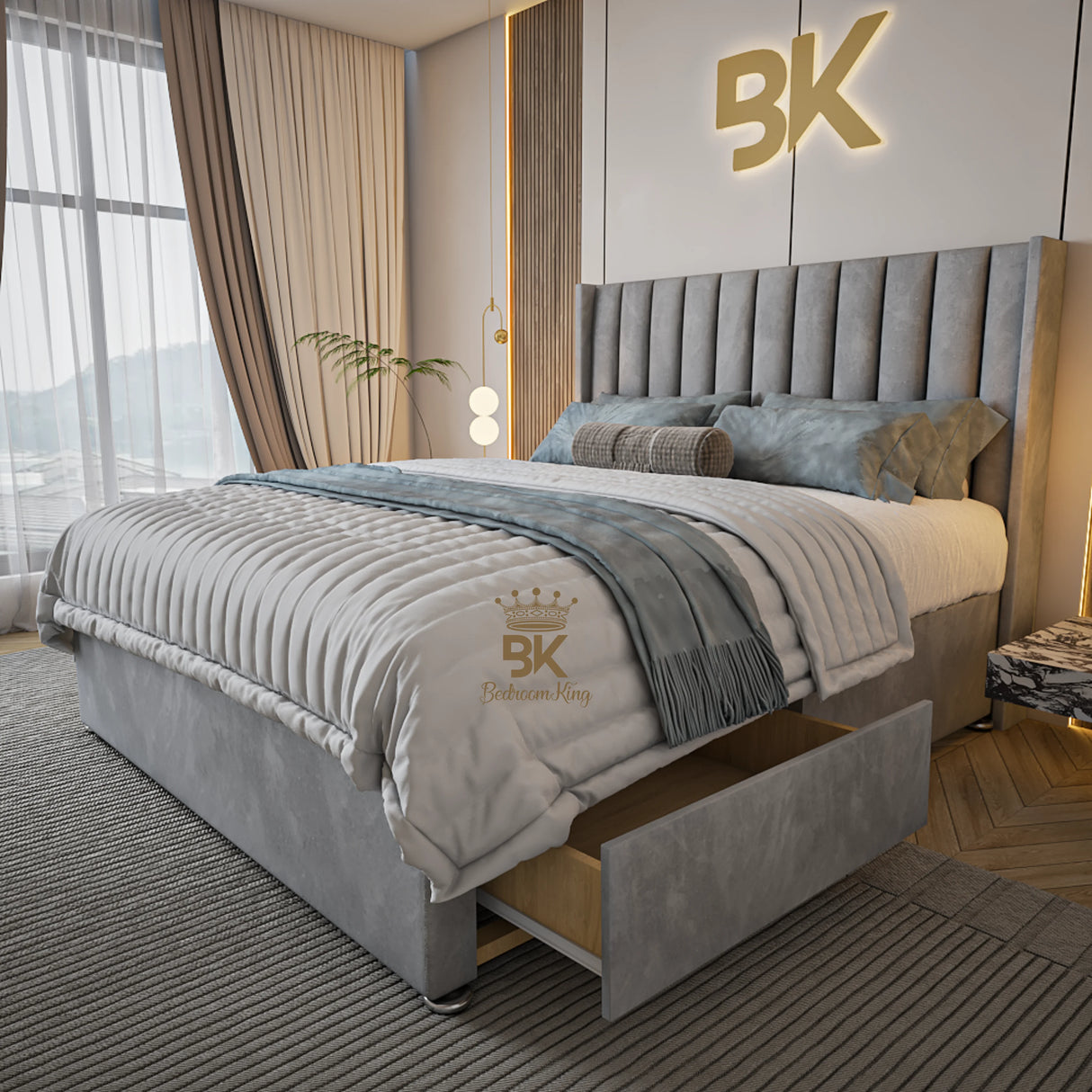 Divan Drawer Storage Bed in super king size made by Bedroomking