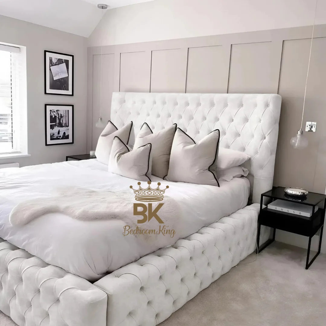 Monarch Bed Frame With Chesterfield Upholstery