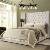 Grand Curved Wingback Bed frame Available With Storage