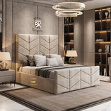 Delaware Luxury Fabric Ottoman Storage Bed Frame