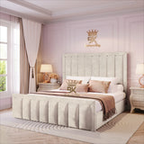 Ariel Pink Upholstered Ottoman Storage Bed Frame