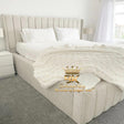 Grace Wingback Bed Frame With 18" High Base - Bedroomking